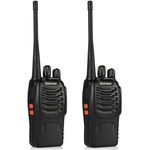 ELECRANGE Walkie Talkie for Kids Light Weight with Rechargeable Battery - 2 Way Radio Fun and Playtime Adventure for Kids and All Ages - Set of 2 - Black