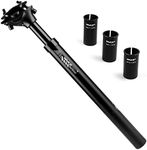 CYSKY Bike Suspension Seatpost 27.2 x 350mm with Bike Seatpost Shim 28.6mm 30.9mm 31.6mm, Shock Absorber Bicycle Seat Post for Mountain Bike Road Bike MTB BMX