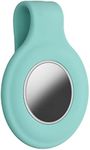 kwmobile Silicone Clip Compatible with Apple AirTag - Protective Silicone Clip for Tracker - Mint