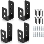 2x4 Door Barricade Brackets Security Bar U Bracket Heavy Duty Devices Night Lock Door Barricade Door Reinforcement for Tool Hanger/Shed/Garage/Gate（4 pcs）