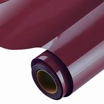 KISSWILL HTV Maroon 12 Inch x 25 Feet Heat Transfer Vinyl Iron On Vinyl Rolls, PU HTV Vinyl Compatible with Silhouette Cameo3/4 Cutting Machine (Maroon, 12“x25')