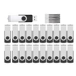 20 Pack Flash Drives 2GB with Lanyards, ABLAZE Premium USB 2.0 Thumb Drives Bulk USB Memory Stick 2GB Pendrive Jump Drive (2GB 20 Pack, Black)