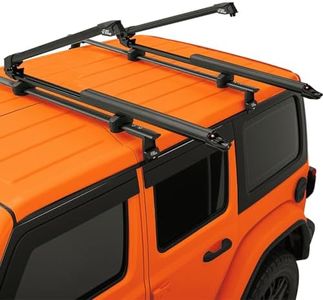 JOYTUTUS Universal Lockable Ski Rack Snowboard Rack for Car Roof - 6 Pairs Ski / 4 Snowboard Capacity, Sliding Extension for Easy Loading, Anti-Theft & Weather-Resistant