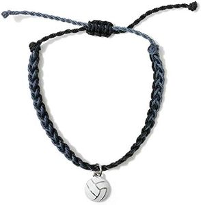 GIMMEDAT Volleyball Bracelet 100% Waterproof Adjustable Woven Friendship Jewelry Gift (Black)