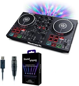 DJ Controller & DMX Bundle - DJ Set with Paty Lights, Audio Interface and USB Connectivity – Numark Party Mix II & SoundSwitch Micro DMX Interface