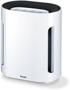 Beurer LR200 Air Purifier, Up to 15 m², Ventilation, 3 Filtrations, Ionic Function, Illuminated Display, Timer, Hepa Filter, 50 W, White