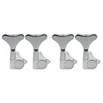 Musiclily 4-in-line Sealed Bass Tuners Tuning Pegs Keys Machine Heads Set, Chrome