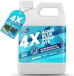 Aqua Blue Pond Dye 4X Concentrate, Lake & Pond Dye Blue for Aqua Blue Water, Ideal Pond Blue Dye & Lake Colorant, Aquashade Pond Dye That Protects Against Sunlight, Safe for Fish & Wildlife, 32 oz