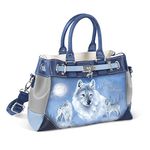 The Bradford Exchange Eddie Le Page 'Spirit Of The Wilderness' Handbag – Wolf-inspired and handcrafted handbag with Eddie Le Page wolf art and howling wolf charm. Exclusive to