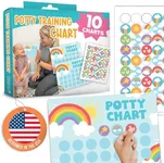 Rainbow Potty Training Chart For Toddler Girls - Potty Training Sticker Chart For Girls Potty, Potty Chart For Girls With Sticker, Sticker Chart For Kids Potty Training Reward Chart, Kids Reward Chart