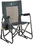 GCI Outdoor Freestyle Stowaway Rocker Portable Rocking Outdoor Camping Chair, Hunter Topo