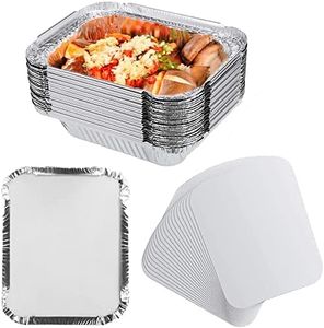 ysister Teglie Alluminio Usa e Getta,900 ml,Vaschette Alluminio con Coperchio,Alimenti in Alluminio Contenitori,Vaschette Monouso,per Cuocere, Cucinare,Cuocere a Vapore,Riscaldare,25 Pezzi