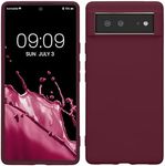 kwmobile Case Compatible with Google Pixel 6 Case - Soft Slim Protective TPU Silicone Cover - Magenta Purple