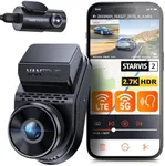 Vantrue S1 Pro 2.7K Front and Rear Dual Dash Cam, 5G WiFi 60FPS Hidden Dash Camera w/HDR Night Vision, STARVIS 2, Optional Remote Live View, GPS, Voice Control, 24/7 Parking Mode, Support 512GB Max