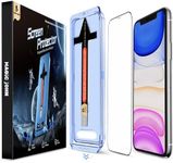 MAGIC JOHN 2 Pack for iPhone 11/iPhone XR 6.1 inch Tempered Glass Screen Protector, Auto Dust-Elimination Installation, Bubble Free, HD Clear, Easy Installation