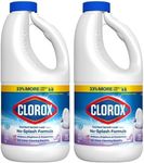 Clorox Splash-Less Bleach, Concentrated Formula, Lavender Scent, 40 Ounce Bottle - Pack of 2 (Package May Vary)