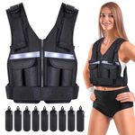 Sportneer Adjustable Weight Vest 0.9kg to 8kg, 9-in-1 Quickly Adjustable Running Vest for Men and Women, Strength Training, Calisthenics and Gym, Weight Vest