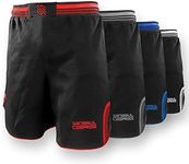 Sanabul Core MMA Shorts BJJ Shorts Boxing Trunks No Gi Jiu Jitsu Shorts - Red/Black, X-Large