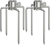 Onlyfire 6007 Stainless Steel Grill Rotisserie Meat Forks(1-Pair)- Only Fits 5/16" Square Spit Rods