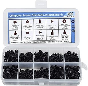 400PCS Computer Screws Motherboard Standoffs Assortment Kit for Universal Motherboard, HDD, SSD, Hard Drive,Fan, Power Supply, Graphics, PC Case for DIY & Repair