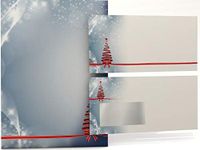 Christmas Writing Paper Set Christmas Tree, 50 Blatt A4 + 50 komplett Christmas Printed Window BRIEFUMSCHL & # X160 GE DIN Long F & # x178; Rlaser/Ink/Copy/Hand