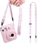 VOVMOEYA Kids Camera Strap,Children Camera Neck Strap,Lanyard for Kid Camera Compatible with Fujifilm Mini Sony ZV-E10 ZV-1 ZV-1F Vlogging Camera Canon R50 M50 Nikon DSLR Camera - Pink