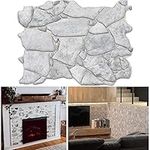 Retro-Art 3D Wall Panels, Pack of 6, Wild Grey Stone, PVC, 17.5" x 23.75", Cover 17.31 sq.ft. 562WG