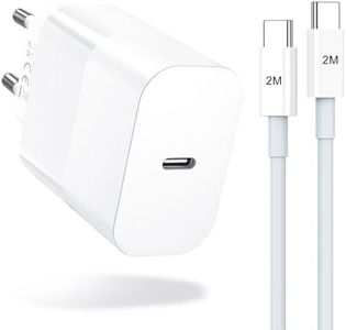 Amoner 30W Caricatore iPhone 15/16, Rapido Caricabatterie e 2M Cavo USB C for iPhone 16/16 Pro/16 Pro Max/16 Plus/15 Pro/15 Pro Max/15 Plus/Pad Pro Fast Charger Presa Alimentatore Adattatore Spina