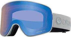 Dragon Alliance Mens NFX2 Snow Goggles, Salt/Lumalens Flash Blue, Lumalens Dark Smoke, OFA