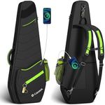 CAHAYA Guitar Bag Electric Case - 0.47in Thick Padding 5 Pockets Electric Guitar Gig Bag with Back Hanger Loop Electric Backpack with Adjustable Shoulder Strap Compatible with ST LP TELE