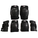 M.Y X-Skate Kids Junior Adjustable Skate Pads with Protective Knee Pads Elbow Pads and Wrist Pads - Medium