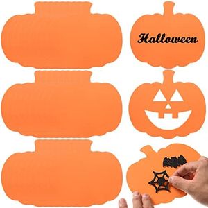 72 Pcs Pumpkin Cutouts Paper 6.5” x 6” Thanksgiving Pumpkin Shape Cut-Outs Halloween Classroom Decorations for Fall Harvest Autumn Back to School Party Supplies Bulletin Board Kids Craft Project