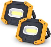 T-SUN Rechargeable LED Work Light, 30W 2000LM Portable, Waterproof, 2 Pack