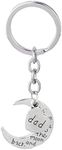 Prettyui Dad I Love You to The Moon and Back Key Ring Keyring Xmas Gift Silver, Keychain