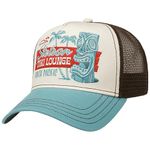 Stetson Tiki Lounge Trucker Cap Women/Men - Curved Brim Baseball Snapback with Peak, Snapback, Peak Summer-Winter - One Size Brown