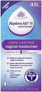 Replens Long Lasting Vaginal Moisturiser, Up to 3 days of long-lasting relief from vaginal dryness, Relieves Discomfort, Hormone Free, Clinically Tested, Pack of 12 Pre-Filled Applicators