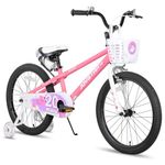 JOYSTAR Pluto 20 Inch Kids Bike with Training Wheels for Ages 7-10 Year Old Boys Girls Junior Children BMX Bicycle Pink