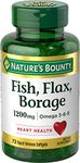 Nature's Bounty, Fish, Flax, Borage, Omega 3-6-9, 1200 mg, 72 Softgels.