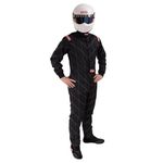 RaceQuip Chevron-5 One Piece Multi Layer Racing Driver Fire Suit SFI 3.2A / 5 Rated Black Large 91609059