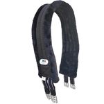 Majestic Ally Mink Fleece Padded Girth with Heavy Duty Elastics & Stainless Steal Hardware Brown -42",44",46",48" and 50" (Black, 50 Inch)
