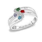 Sterling Silver Mothers Rings with 