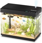 Xyingshine Fish Tank Smart Aquarium Kit: 2.5Gal Auto-Humidifying with Intelligent Mist Spray, Ultra-Quiet Silent Pump, Multi-Layer Filtration System, 7 Color Lights&LED Display-Desktop Decor for Room