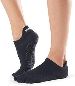ToeSox YTOEWTLRBLK-S Full Toe Low Rise Calzini per Yoga, Nero, Small