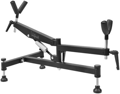 HUNTPAL Gun Rifle Recoil Reducing Table Shooting Rest with Adjustable Elevation Angle, 360° Horizontal Swivel Frame and Height Adjustment Base, Ambidextrous Front & Rear Gun Holders