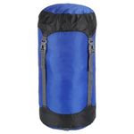 PATIKIL Compression Stuff Sack, 15L M Size Waterproof Sleeping Bag Storage Sack Portable Compression Bag for Backpacking Camping, Blue