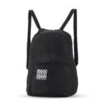 DIVULGE Meteor Black 16 liters Polyester Drawstring bag, daypack Gym bag Rucksack Backpack With Zip Pocket