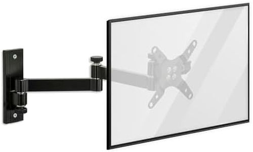 Mount-It! Full Motion Computer Monitor Wall Mount, Articulating Arm Fits Single Monitor Screens 19 20 21.5 22 24 27 30 Inches, VESA 75 and 100 Compatible, 33 lb Capacity Black