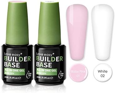 Love easy Hema Free Builder Gel (Milky White+ Baby Pink) - Hypoallergenic Strong Base Coat | Long-Lasting Adhesion (30+ Days) for Professional Nails Gift for Women