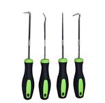 Keismodye 4 PC Pick and Hook Set Puller Remover, Precision Car Auto Oil Seal/O-Ring Seal Gasket Tool Set（Green）