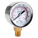 Performance Tool 0-200 PSI Air Gauge for Air Tank Accessory W10055